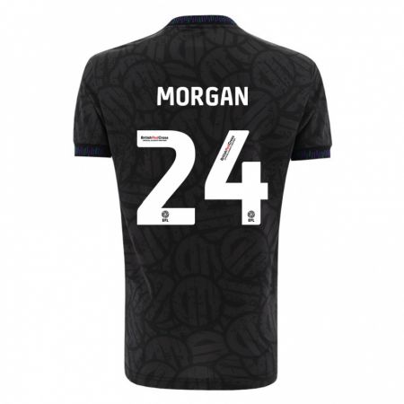 Kandiny Férfi Ffion Morgan #24 Fekete Idegenbeli Jersey 2023/24 Mez Póló Ing