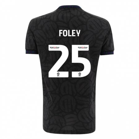 Kandiny Férfi Erin Foley #25 Fekete Idegenbeli Jersey 2023/24 Mez Póló Ing