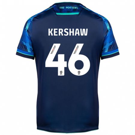 Kandiny Férfi Ben Kershaw #46 Haditengerészet Idegenbeli Jersey 2023/24 Mez Póló Ing