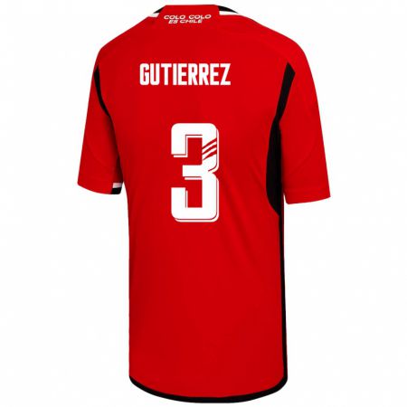 Kandiny Férfi Daniel Gutiérrez #3 Piros Idegenbeli Jersey 2023/24 Mez Póló Ing