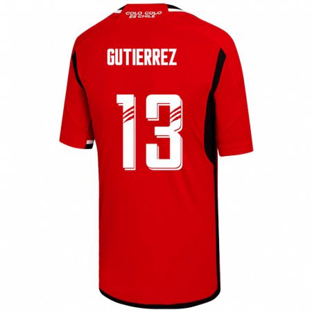 Kandiny Férfi Bruno Gutiérrez #13 Piros Idegenbeli Jersey 2023/24 Mez Póló Ing