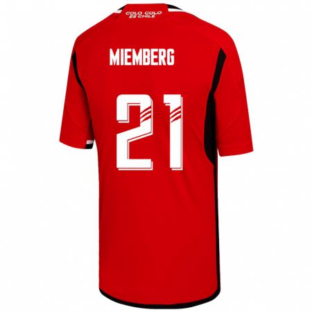 Kandiny Férfi Erick Wiemberg #21 Piros Idegenbeli Jersey 2023/24 Mez Póló Ing