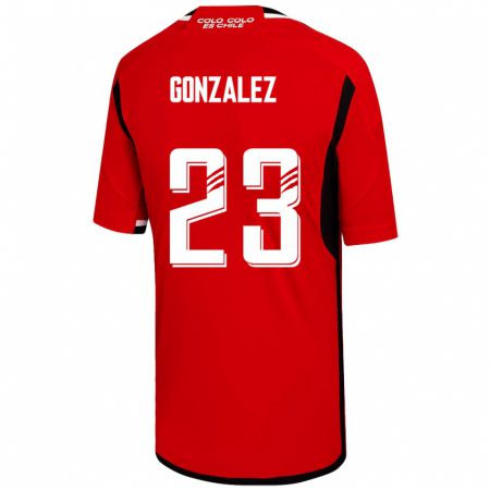 Kandiny Férfi Ramiro González #23 Piros Idegenbeli Jersey 2023/24 Mez Póló Ing