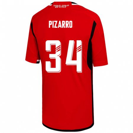 Kandiny Férfi Vicente Pizarro #34 Piros Idegenbeli Jersey 2023/24 Mez Póló Ing