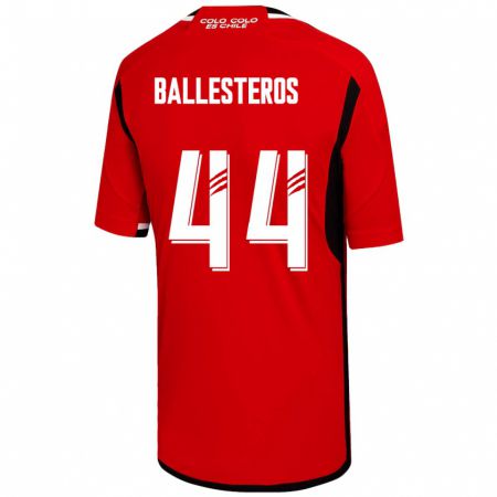 Kandiny Férfi Martín Ballesteros #44 Piros Idegenbeli Jersey 2023/24 Mez Póló Ing