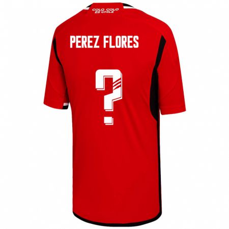 Kandiny Férfi Benjamín Pérez Flores #0 Piros Idegenbeli Jersey 2023/24 Mez Póló Ing