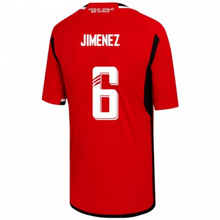 Kandiny Férfi Yastin Jiménez #6 Piros Idegenbeli Jersey 2023/24 Mez Póló Ing