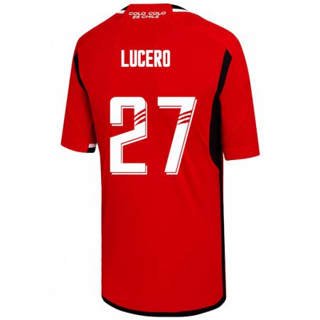Kandiny Férfi Valentina Lucero #27 Piros Idegenbeli Jersey 2023/24 Mez Póló Ing