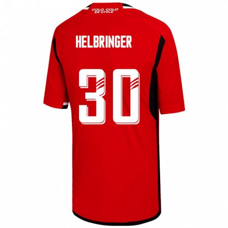 Kandiny Férfi Aixa Helbringer #30 Piros Idegenbeli Jersey 2023/24 Mez Póló Ing