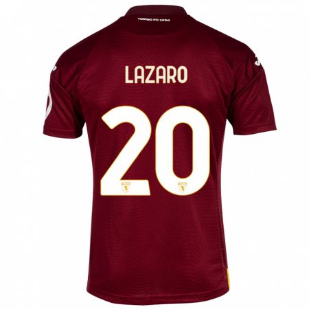 Kandiny Női Valentino Lazaro #20 Sötét Vörös Hazai Jersey 2023/24 Mez Póló Ing