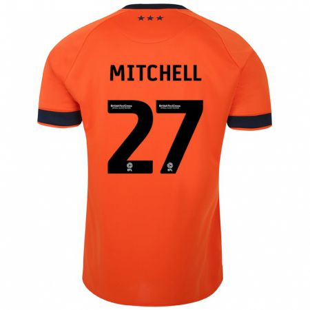 Kandiny Női Leah Mitchell #27 Narancs Idegenbeli Jersey 2023/24 Mez Póló Ing