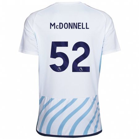 Kandiny Női Jamie Mcdonnell #52 Fehér Kék Idegenbeli Jersey 2023/24 Mez Póló Ing
