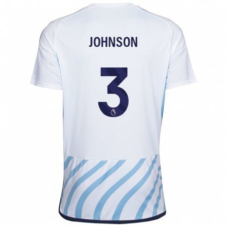 Kandiny Női Nat Johnson #3 Fehér Kék Idegenbeli Jersey 2023/24 Mez Póló Ing