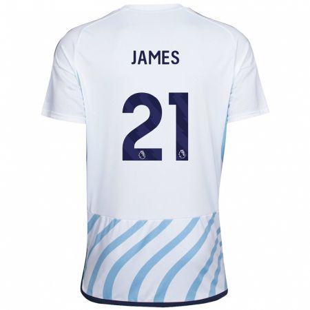 Kandiny Női Hayley James #21 Fehér Kék Idegenbeli Jersey 2023/24 Mez Póló Ing