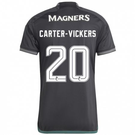 Kandiny Női Cameron Carter-Vickers #20 Fekete Idegenbeli Jersey 2023/24 Mez Póló Ing