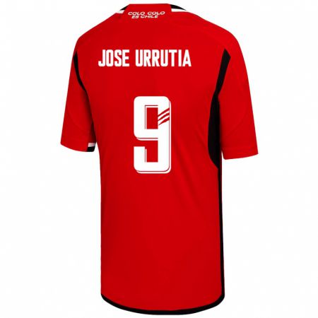 Kandiny Női María José Urrutia #9 Piros Idegenbeli Jersey 2023/24 Mez Póló Ing