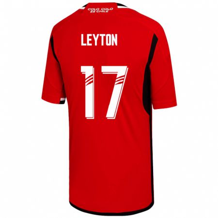 Kandiny Női Geraldine Leyton #17 Piros Idegenbeli Jersey 2023/24 Mez Póló Ing