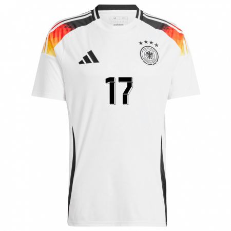 Kandiny Gyermek Németország Felicitas Rauch #17 Fehér Hazai Jersey 24-26 Mez Póló Ing