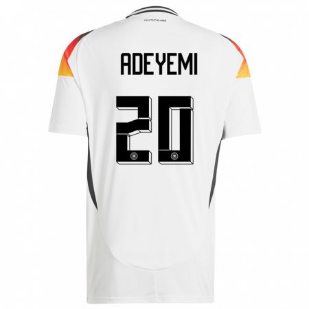 Kandiny Gyermek Németország Karim Adeyemi #20 Fehér Hazai Jersey 24-26 Mez Póló Ing