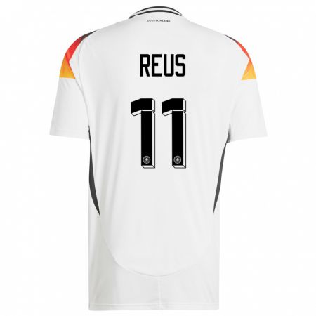 Kandiny Gyermek Németország Marco Reus #11 Fehér Hazai Jersey 24-26 Mez Póló Ing