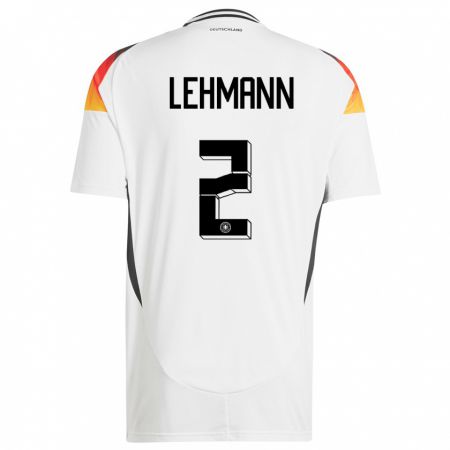 Kandiny Gyermek Németország Paul Lehmann #2 Fehér Hazai Jersey 24-26 Mez Póló Ing
