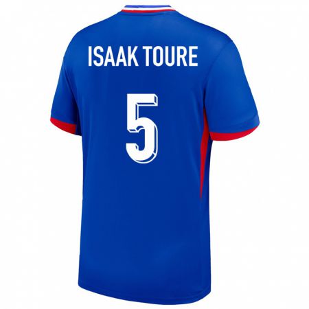 Kandiny Gyermek Franciaország Souleymane Isaak Toure #5 Kék Hazai Jersey 24-26 Mez Póló Ing