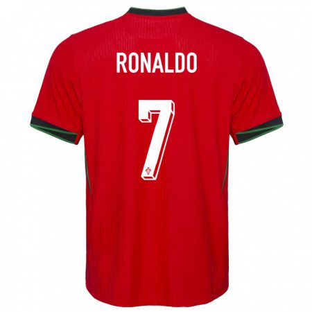 Kandiny Gyermek Portugália Cristiano Ronaldo #7 Piros Hazai Jersey 24-26 Mez Póló Ing