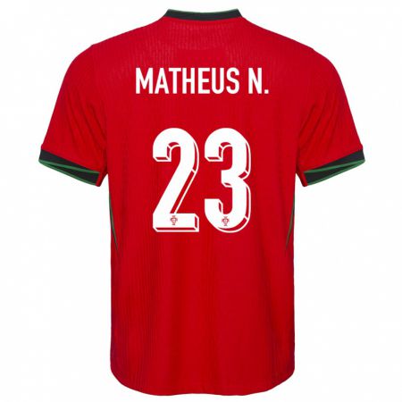 Kandiny Gyermek Portugália Matheus Nunes #23 Piros Hazai Jersey 24-26 Mez Póló Ing