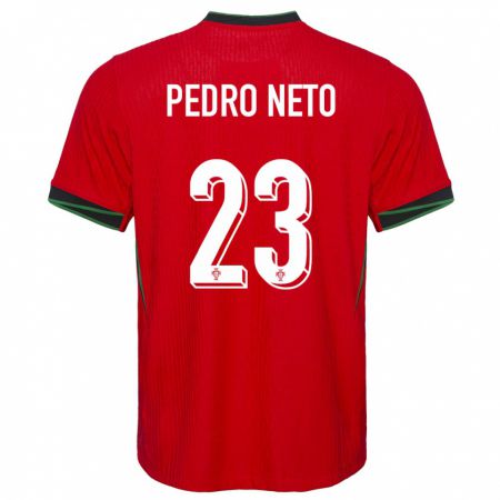 Kandiny Gyermek Portugália Pedro Neto #23 Piros Hazai Jersey 24-26 Mez Póló Ing
