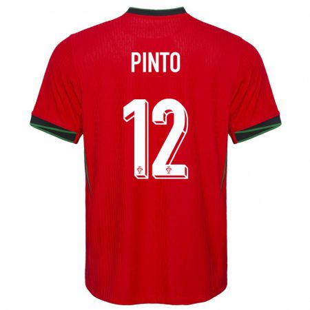 Kandiny Gyermek Portugália Diogo Pinto #12 Piros Hazai Jersey 24-26 Mez Póló Ing