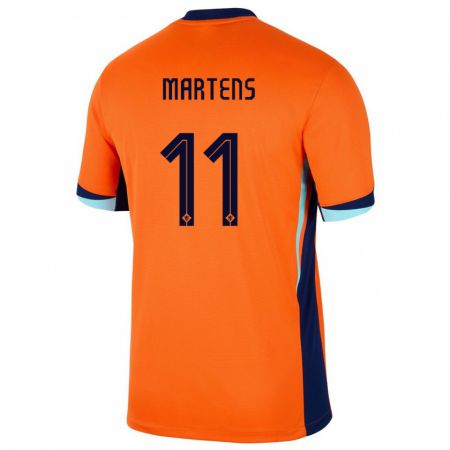 Kandiny Gyermek Hollandia Lieke Martens #11 Narancs Hazai Jersey 24-26 Mez Póló Ing