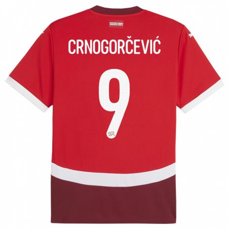 Kandiny Gyermek Svájc Ana Maria Crnogorcevic #9 Piros Hazai Jersey 24-26 Mez Póló Ing