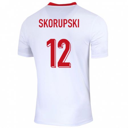 Kandiny Gyermek Lengyelország Lukasz Skorupski #12 Fehér Hazai Jersey 24-26 Mez Póló Ing