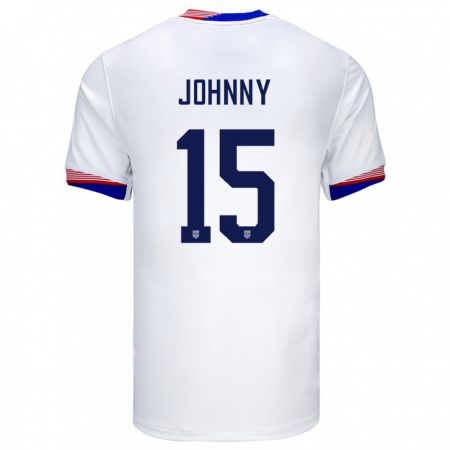 Kandiny Gyermek Egyesült Államok Johnny #15 Fehér Hazai Jersey 24-26 Mez Póló Ing