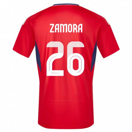 Kandiny Gyermek Costa Rica Alvaro Zamora #26 Piros Hazai Jersey 24-26 Mez Póló Ing