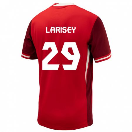Kandiny Gyermek Kanada Clarissa Larisey #29 Piros Hazai Jersey 24-26 Mez Póló Ing