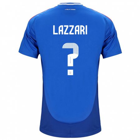 Kandiny Gyermek Olaszország Manuel Lazzari #0 Kék Hazai Jersey 24-26 Mez Póló Ing