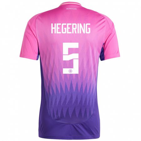 Kandiny Gyermek Németország Marina Hegering #5 Pink Lila Idegenbeli Jersey 24-26 Mez Póló Ing