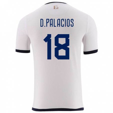 Kandiny Gyermek Ecuador Diego Palacios #18 Fehér Idegenbeli Jersey 24-26 Mez Póló Ing