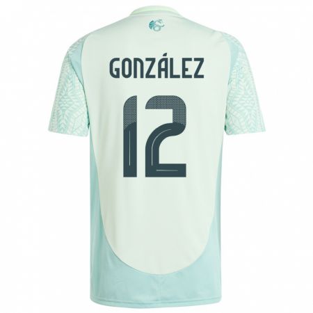 Kandiny Gyermek Mexikó Itzel Gonzalez #12 Vászonzöld Idegenbeli Jersey 24-26 Mez Póló Ing