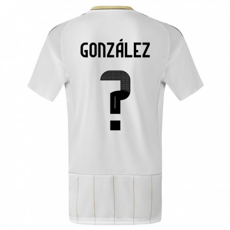 Kandiny Gyermek Costa Rica Ariel Gonzalez #0 Fehér Idegenbeli Jersey 24-26 Mez Póló Ing
