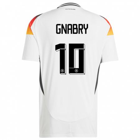 Kandiny Férfi Németország Serge Gnabry #10 Fehér Hazai Jersey 24-26 Mez Póló Ing