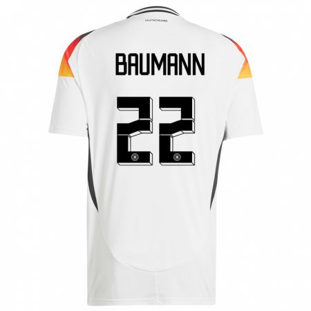 Kandiny Férfi Németország Oliver Baumann #22 Fehér Hazai Jersey 24-26 Mez Póló Ing