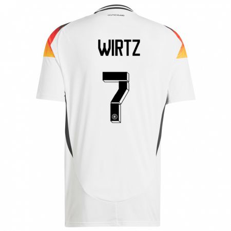 Kandiny Férfi Németország Florian Wirtz #7 Fehér Hazai Jersey 24-26 Mez Póló Ing