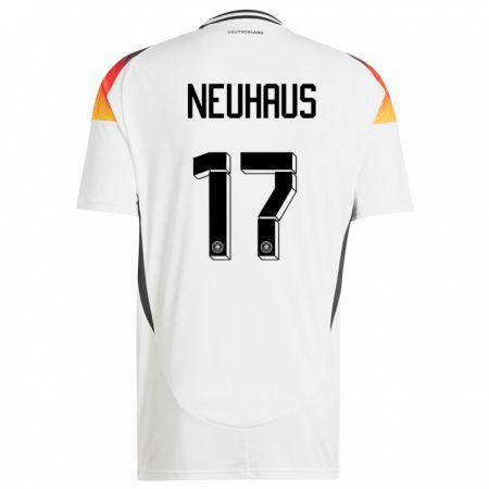 Kandiny Férfi Németország Florian Neuhaus #17 Fehér Hazai Jersey 24-26 Mez Póló Ing