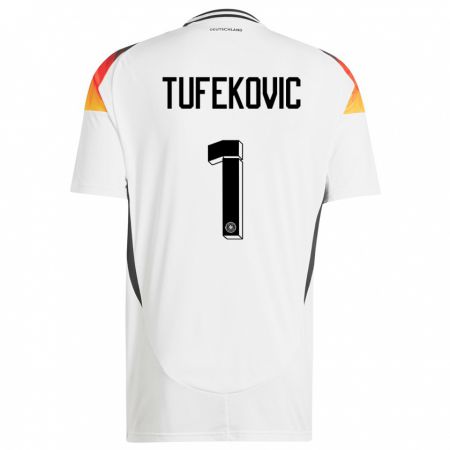 Kandiny Férfi Németország Martina Tufekovic #1 Fehér Hazai Jersey 24-26 Mez Póló Ing