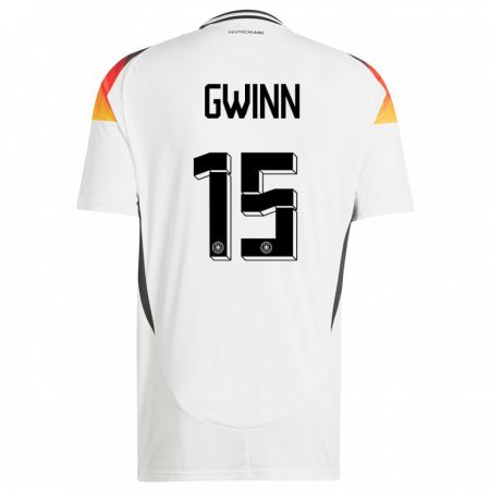 Kandiny Férfi Németország Giulia Gwinn #15 Fehér Hazai Jersey 24-26 Mez Póló Ing