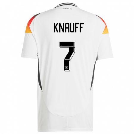 Kandiny Férfi Németország Ansgar Knauff #7 Fehér Hazai Jersey 24-26 Mez Póló Ing