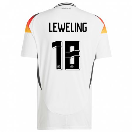 Kandiny Férfi Németország Jamie Leweling #18 Fehér Hazai Jersey 24-26 Mez Póló Ing