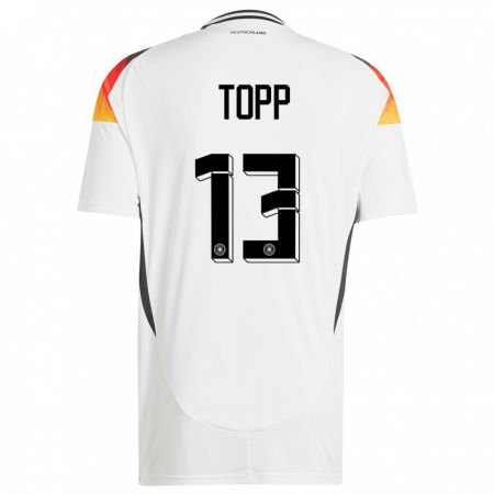 Kandiny Férfi Németország Keke Topp #13 Fehér Hazai Jersey 24-26 Mez Póló Ing